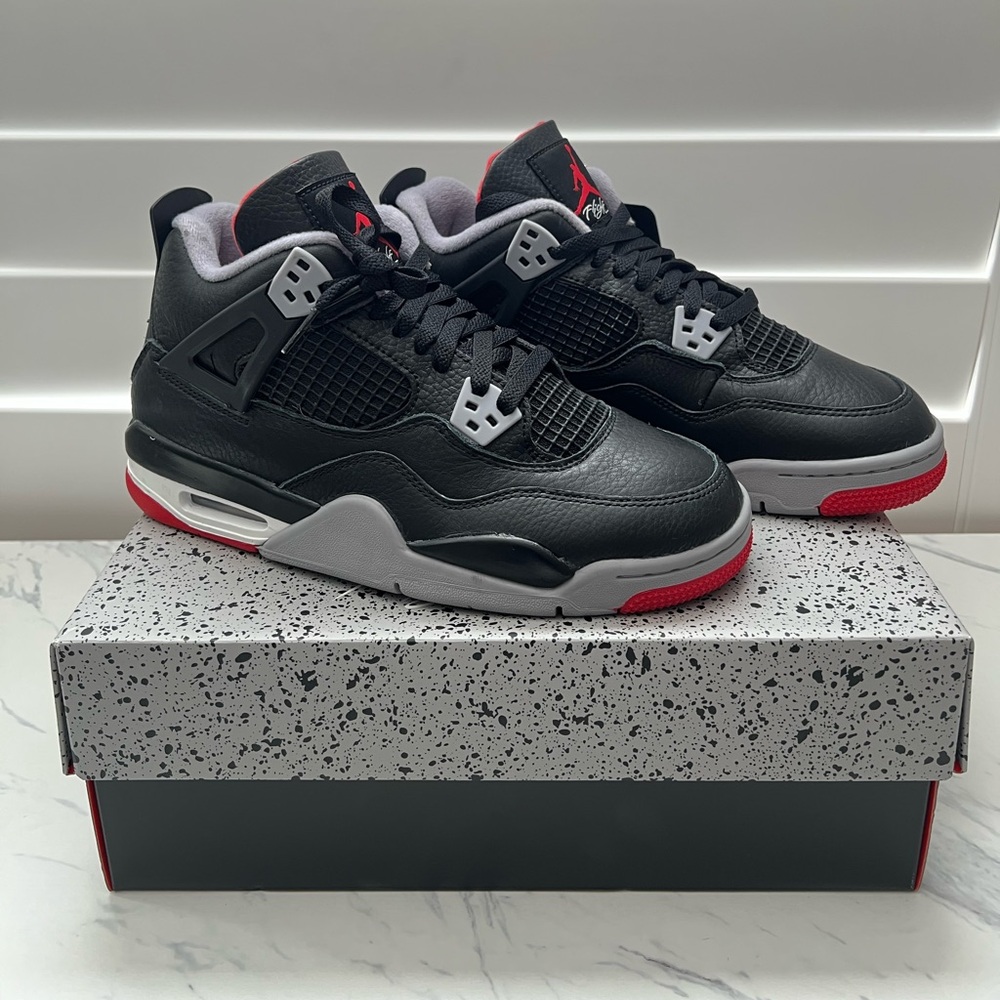 🌟BRAND NEW • Air Jordan 4 Retro "Bred Reimagined" Big Kids Size 7Y